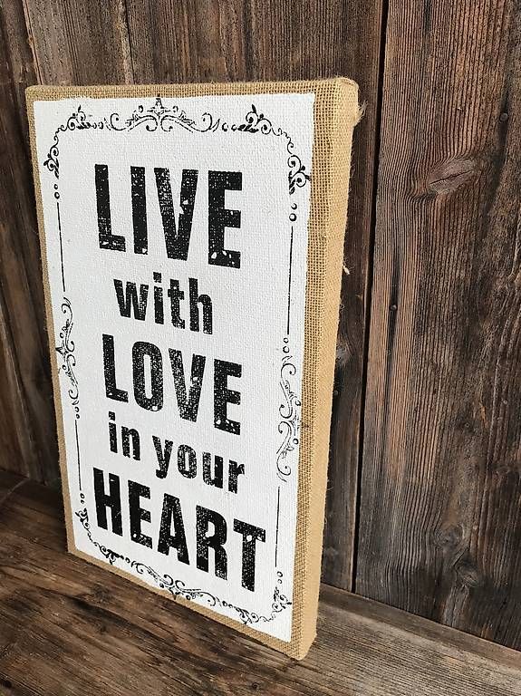 Foto & Immagini: Schönes Spruch auf Jute, Shabby Chic, Bild – Usato da Egolzwil venduto da taraxacum65 2