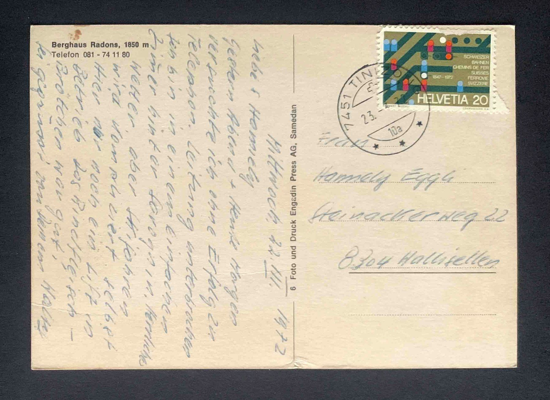 Cartoline postali: Berghaus Radons – Usato da Goldau venduto da artelier1 1