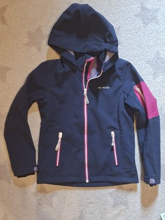 46 NORD Jacke Kinder Grösse 140 dunkelblau pink.