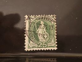 CH 1895 Helvetia (13 Zähne) 67D con piega