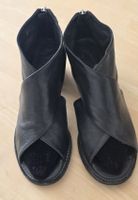 Sandale schwarz Grösse 39.5 Leder Made in Italy