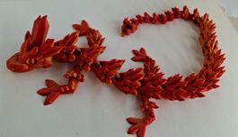 3d printed red dragon (dragon imprimer 3d)