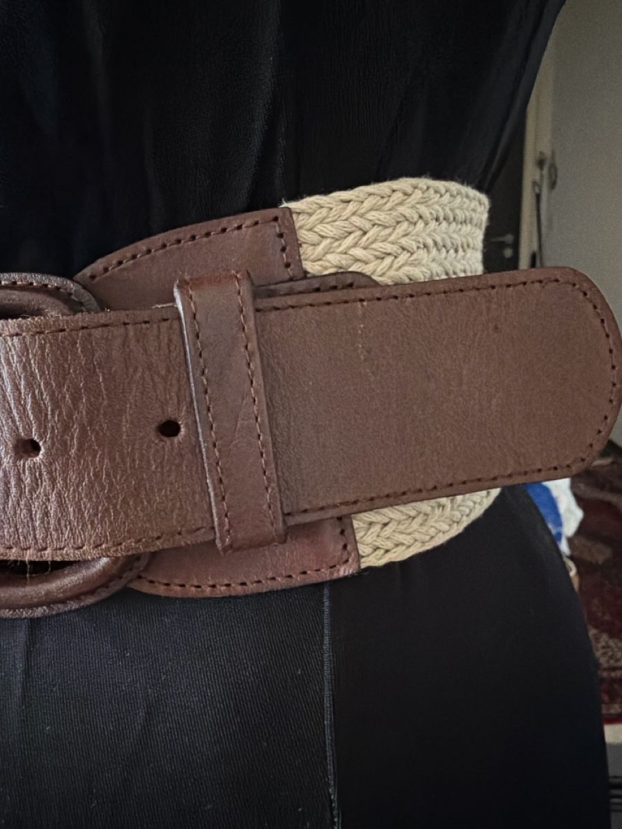 Cinture: Boho Chic Brown Leather and Braided Belt - Size Medium – Usato da Bouveret venduto da dou_g8q7 2