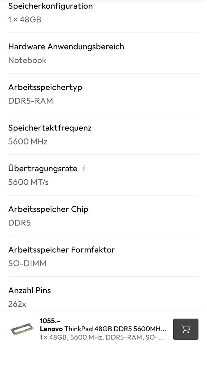 Lenovo Memory / RAM: Lenovo 48GB RAM – Neu und originalverpackt aus Aarau von bigsummerblowout 4