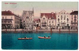 Rorschach, Ruderboote im Hafen, gelaufen 1913