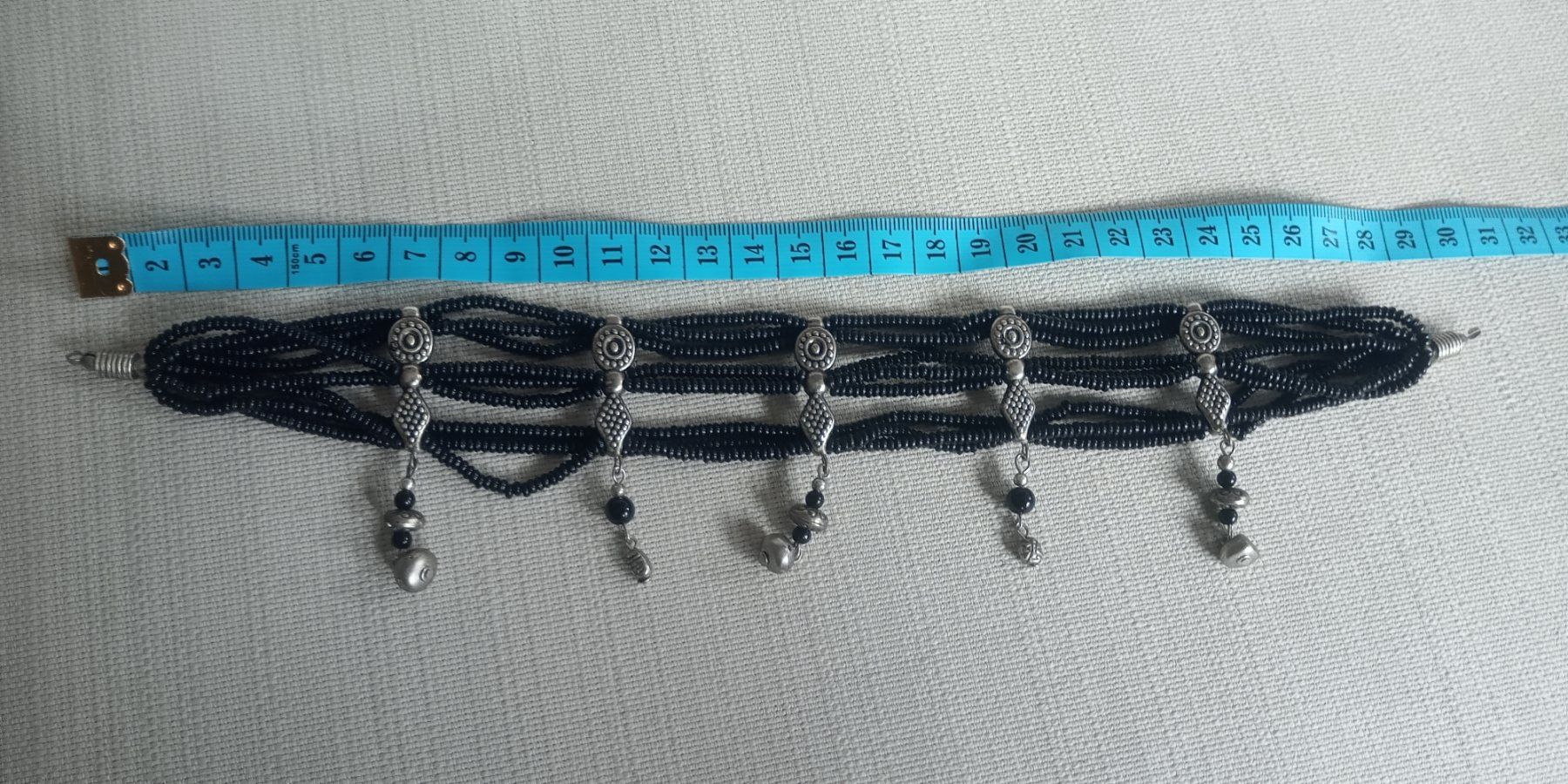 Catenine: Antike Kette Choker schwarze Perlen Gothik Gothic Boho Ethno – Usato da St. Gallen venduto da Hereplaysmusic 5