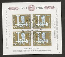 1960 Schweiz Pro Patria Block gestempelt