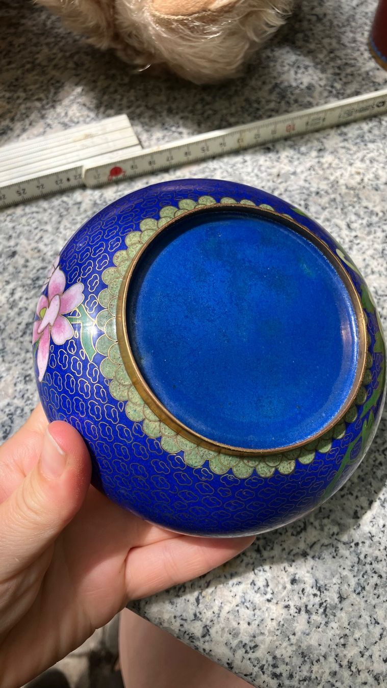 Piatti di portata: Vide poche émail cloisonné Email Plat – Usato da St-Cierges venduto da LeRegain 3