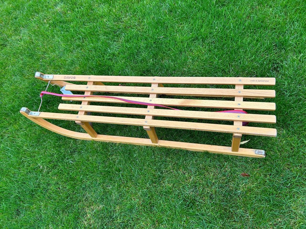 VidaXL Schlitten Rodel Davoser Holzschlitten Schnee Produktbild-Vorschau 3