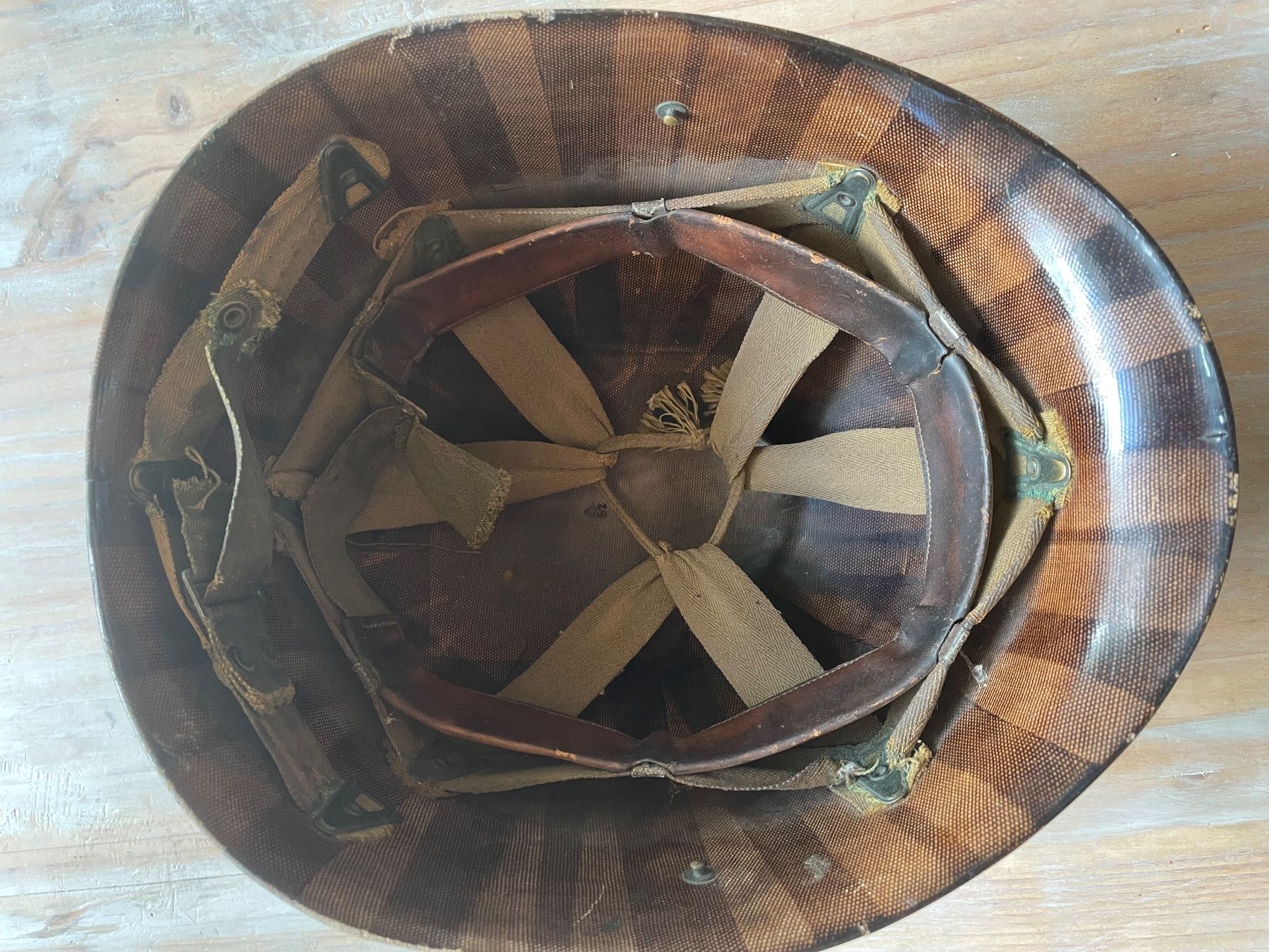 US Army Uniformi: Liner de casque USM1 WW2 US Army original – Usato da Oberbütschel venduto da Woodie2005 6