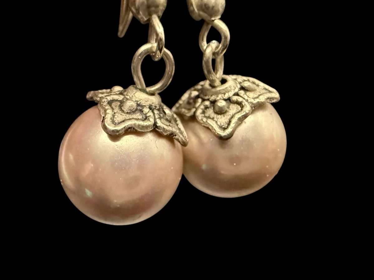 Ohrringe & -stecker: Vintage Rosa Perle Ohrringe – Gebraucht aus Lamone von LaCantinaMagica 1