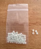 Knöpfe 100 Stk 4 mm Durchmesser kalt weiss