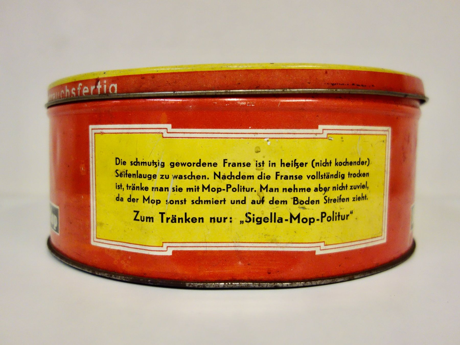 Alle Dekorationen: alte Blechdose Dose Blech SIGELLA EDEL - MOP – Gebraucht aus Kerzers von bottlesandboxes 2