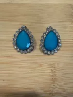 Modeschmuck: Ohrstecker blau