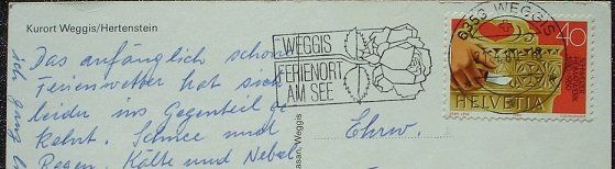 Cartoline postali: WEGGIS HERTENSTEIN – Usato da Jona venduto da philajona 1