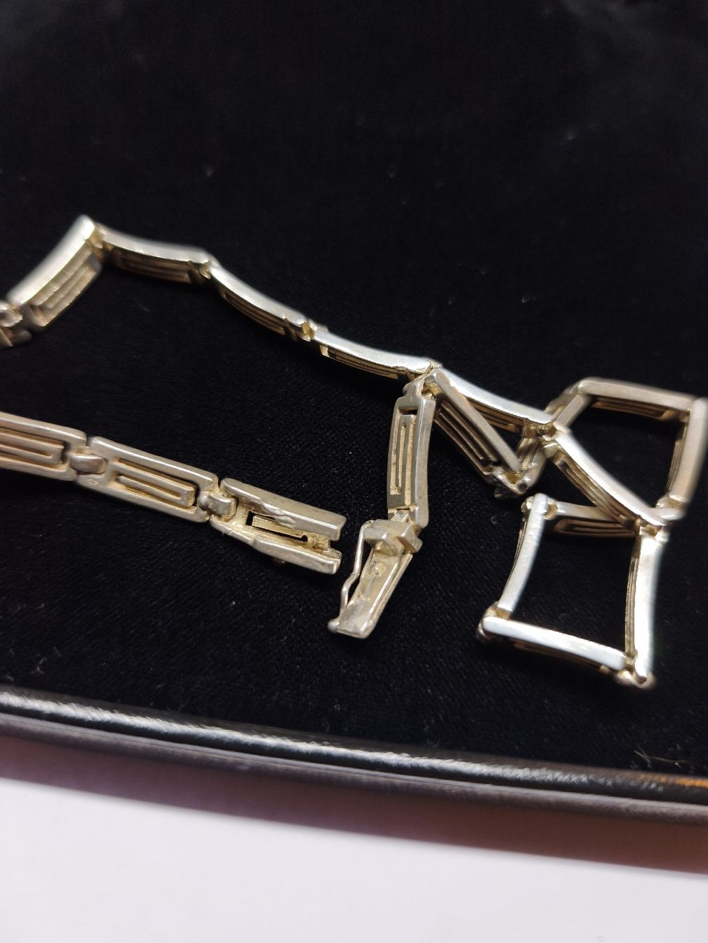 Catenine: Collier aus Silber 925 Mäander Muster ca. 42cm – Usato da St. Gallen venduto da GIULESGG 5