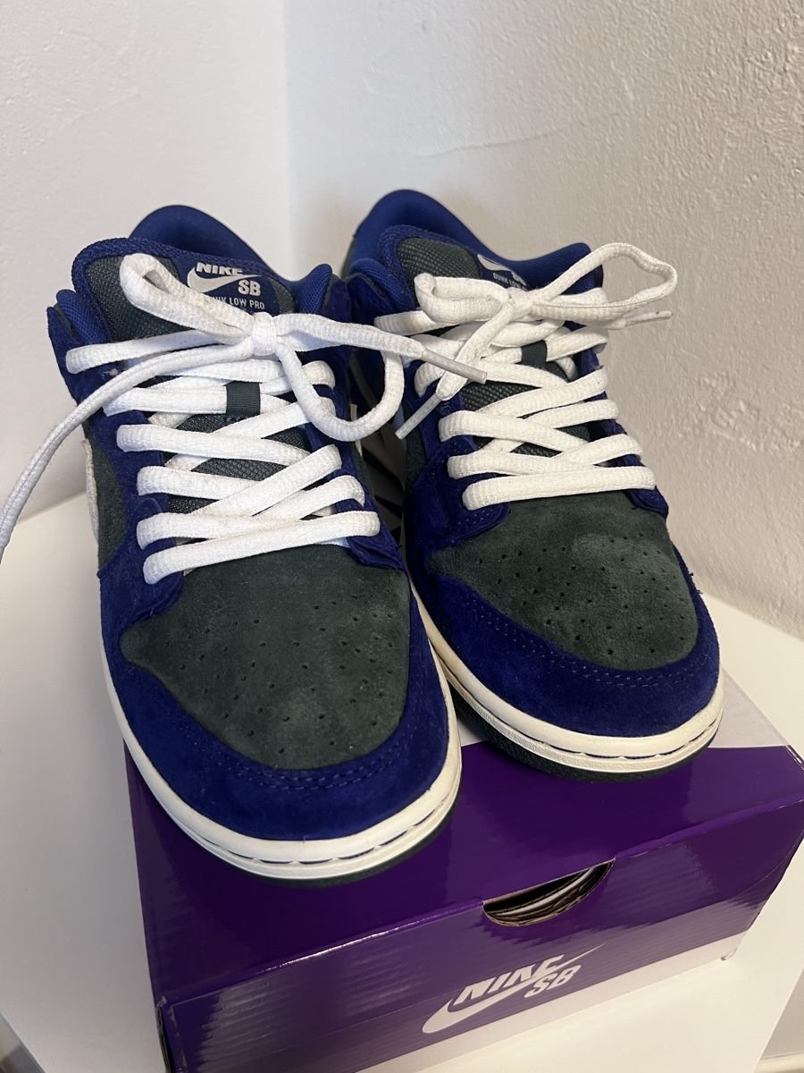Nike Scarpe da uomo: Nike SB Dunk Low Suede Blue/Green – Nuovo e nell'imballaggio originale da Hägglingen venduto da jes_9psg 1
