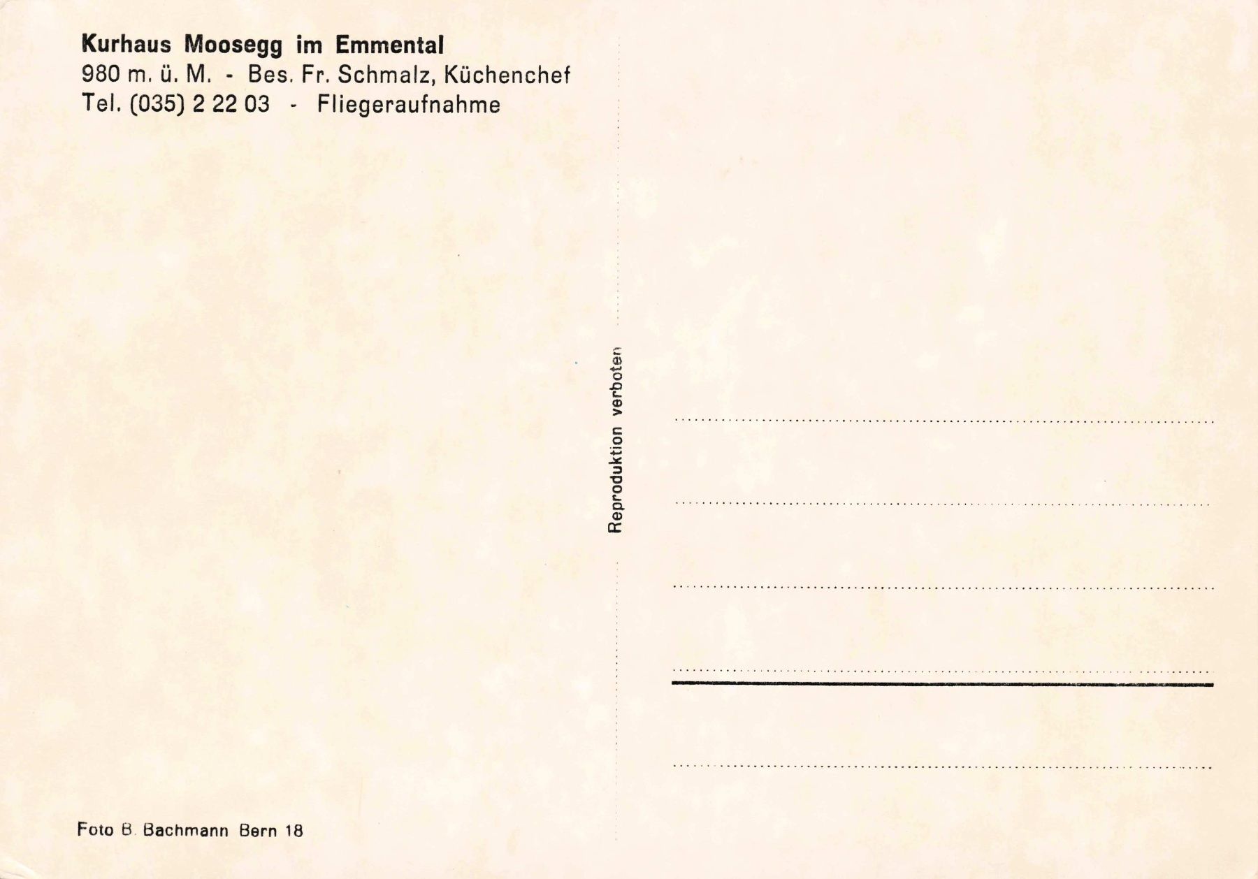 Cartoline postali: Kurkaus Moosen im emmental G – Usato da Biasca venduto da Blenio71 1
