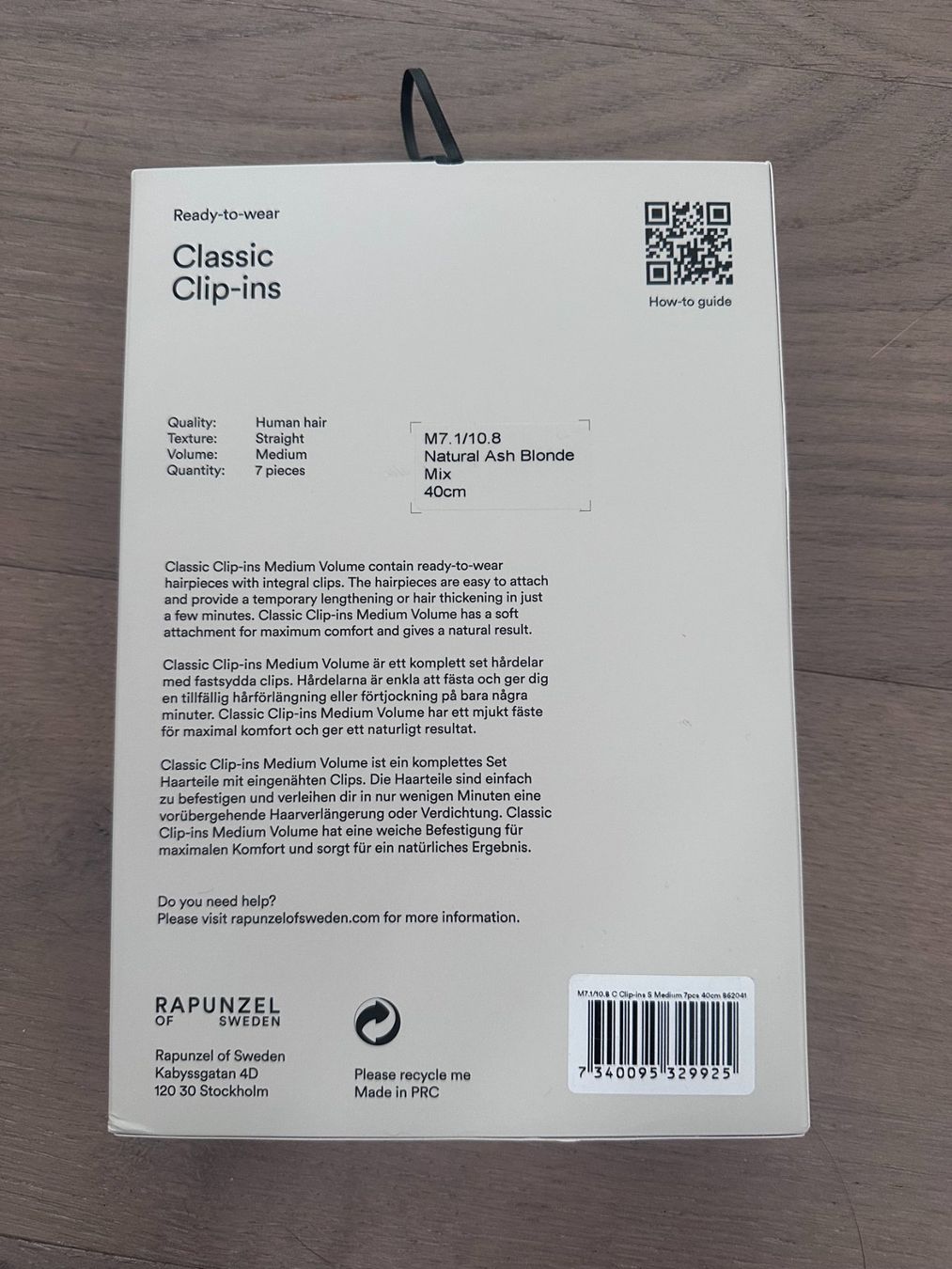 Parrucche: Echthaar Classic Clip-ins Extensions von Rapunzel – Nuovo e nell'imballaggio originale da Rotkreuz venduto da and_pzr2 2