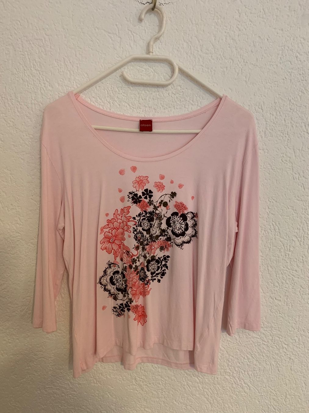 T-shirt: Olsen Shirt rosa Glitzersteine Gr. M – Usato da Fislisbach venduto da KolibriSecondhand