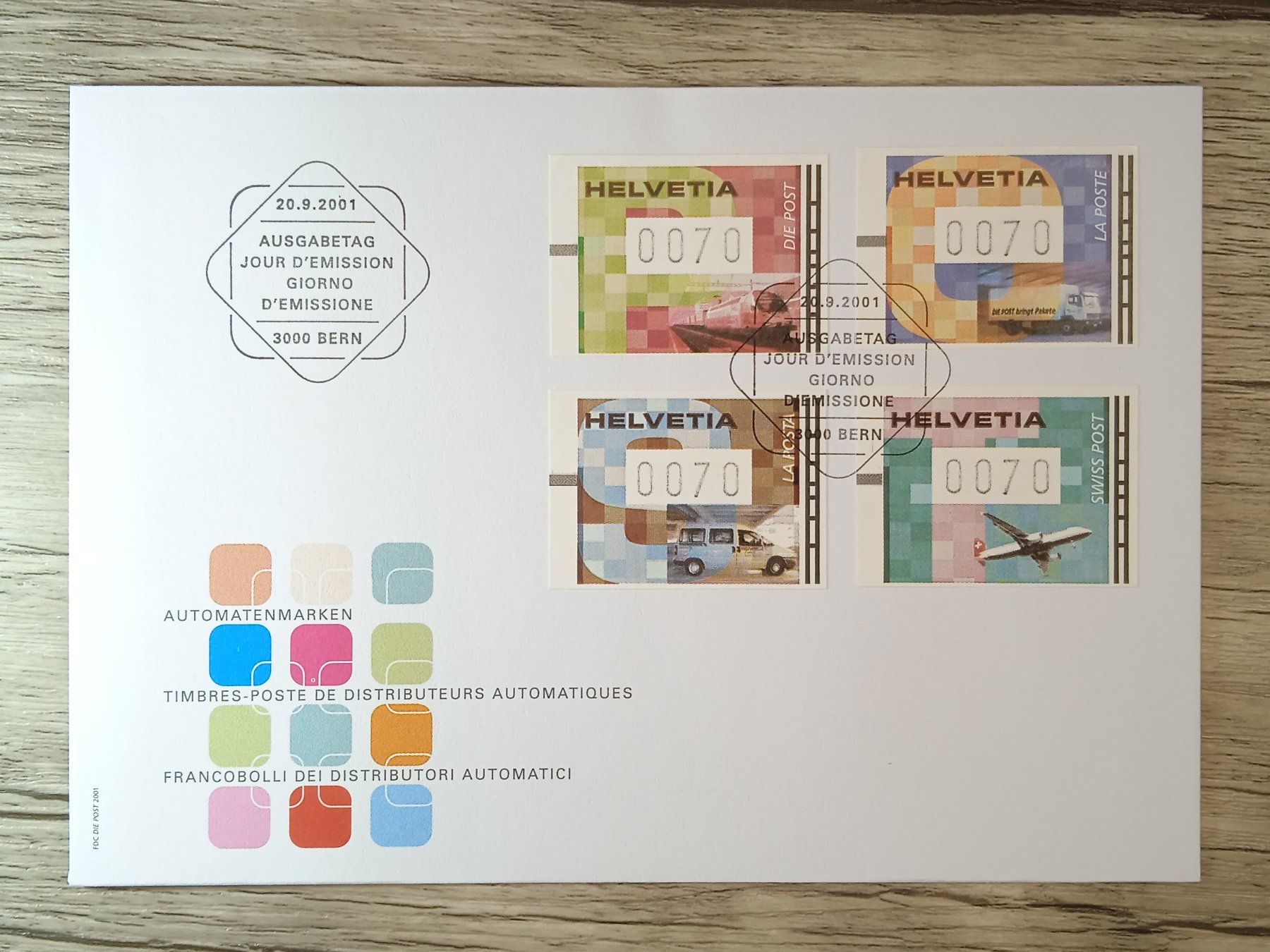 Tutti i francobolli: TR51 Enveloppe + Timbre Suisse 2001 – Usato da Cousset venduto da Patrick_Collections