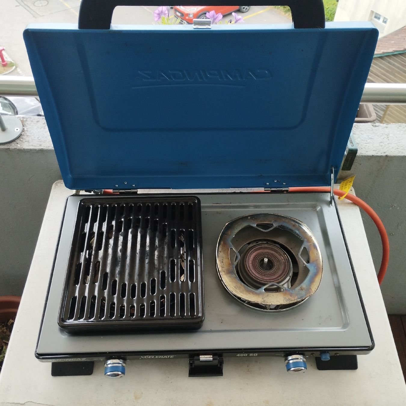 Campingaz Grills: Campingaz Xcelerate 400 SG Kocher mit Grillfunktion – Gebraucht aus Laufen von matze1112
