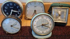 5 Vintage Wecker, Europa/Peter Variant/Swiza/Kienzle/Kaiser