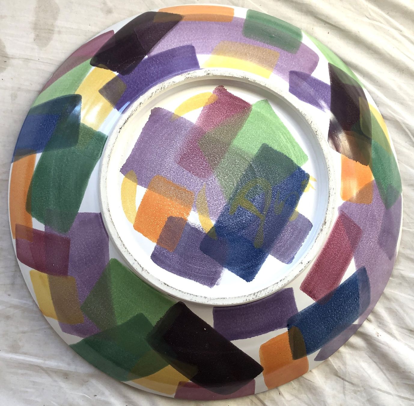 Ciotole: Memphis Design XL Keramik Schale 41cm - Monogramm DS '91 – Usato da Schaffhausen venduto da durruti 2
