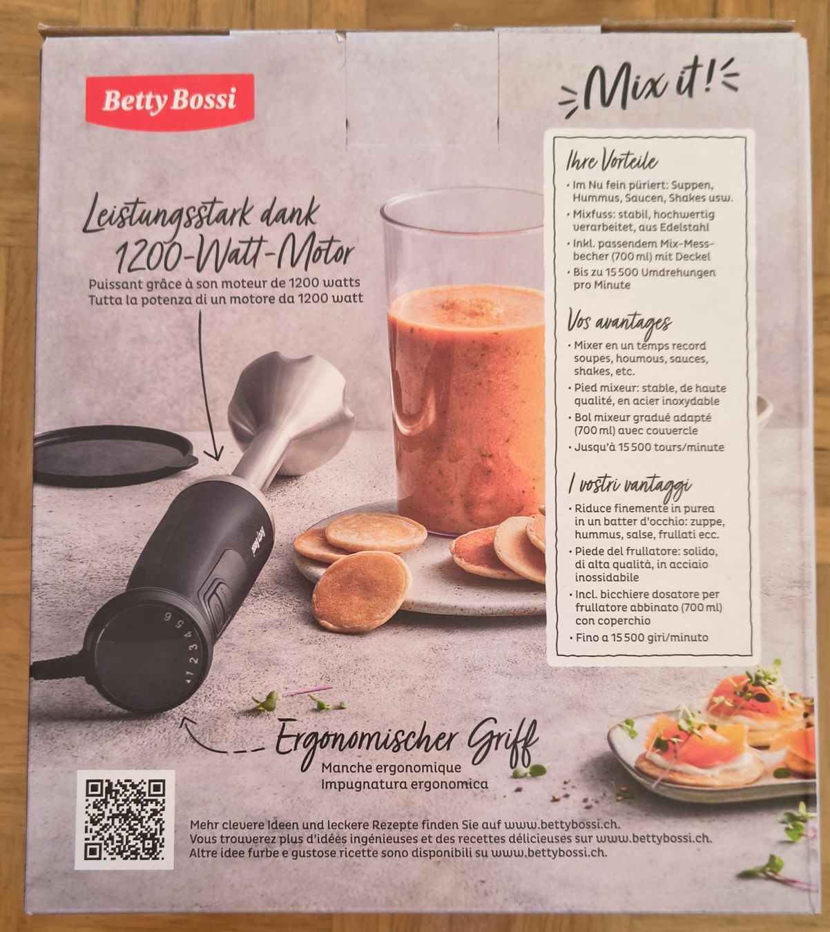 Betty Bossi Elettrodomestici da cucina: Stabmixer mit Messbecher Betty Bossie – Nuovo e nell'imballaggio originale da Zürich venduto da pos_8v8n 1