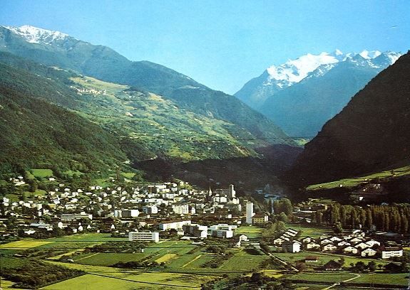 Cartoline postali: VISP mit Mischabelgruppe – Usato da Jona venduto da philajona