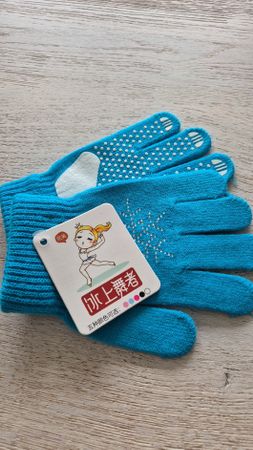 Schlittschuh Handschuhe Schneeflocke Gr.S