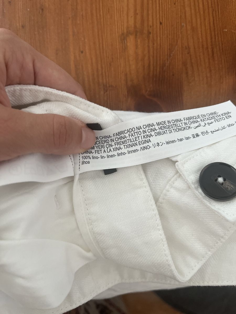 Massimo Dutti Hosen: Leinen Hose weiss Massimo Dutti – Gebraucht aus Lenzburg von Shru5 5