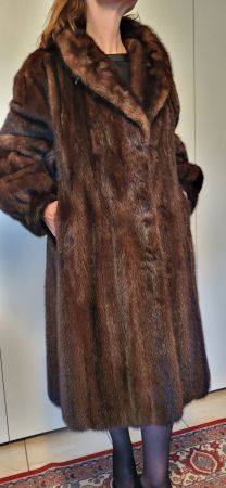 Elegante pelliccia di visone demi boeuf taglia 44/46