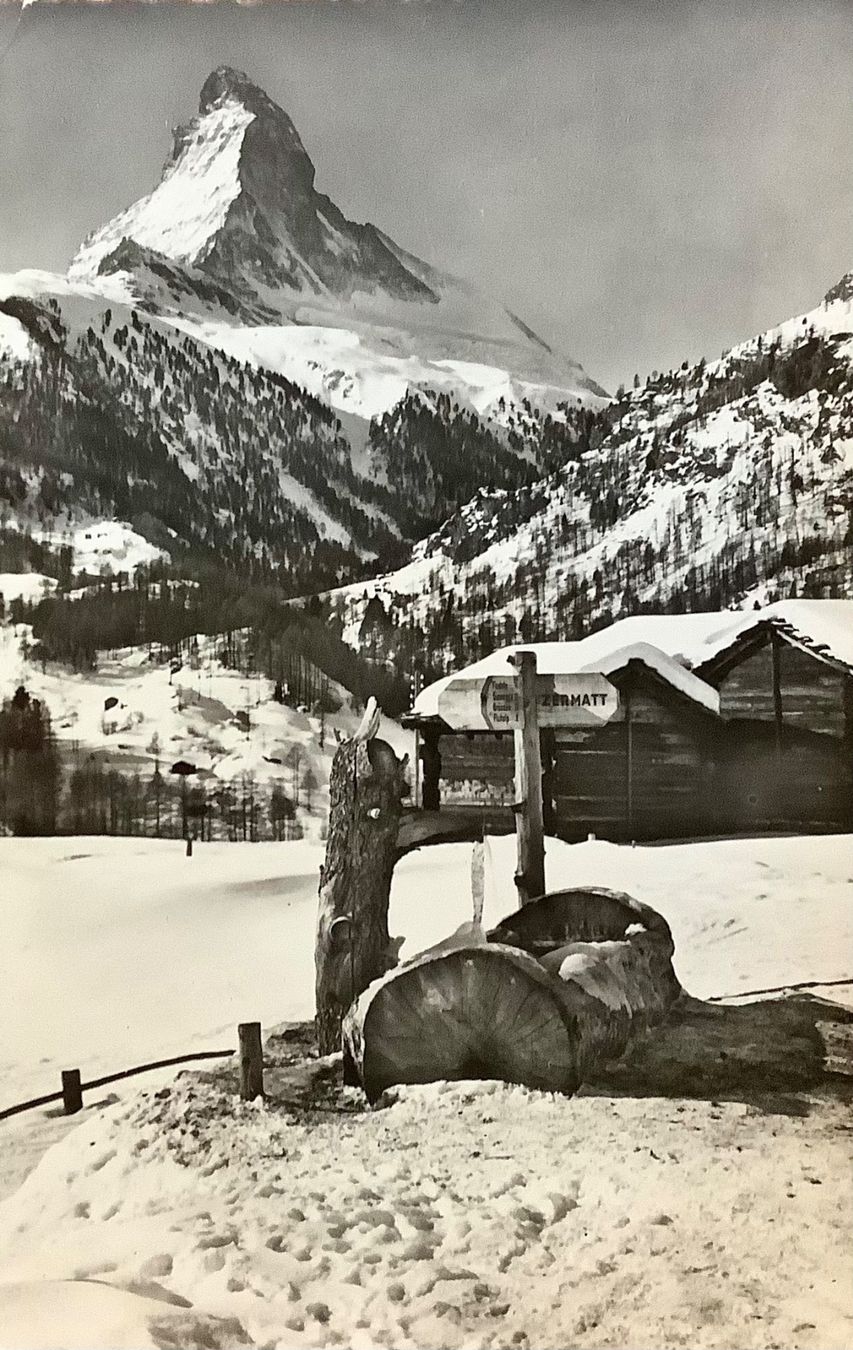 Ansichtskarten: 1967 - WINKELMATTEN mit Matterhorn - Werbe Luftpost Stempel – Gebraucht aus Root von ENGLAND-TREASURES 1