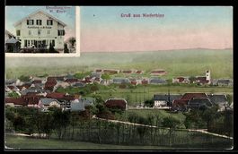 AK Niederbipp, Handlung von M. Kopp, Ortspanorama