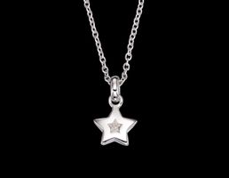 Halskette mit Diamantstern Kinder