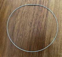 Collier Acier 1 mm, 38 cm, "câble" / Halskette aus Stahl