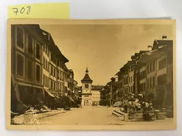 Ansichtskarte Murten Grand Rue alte Aufnahme um 1910