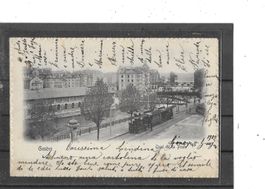 GE Genève 1902 Quai de la poste avec Tramway