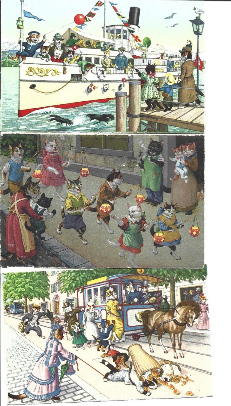 Cartoline postali: AK Katzen Humor – Usato da Appenzell venduto da mai25