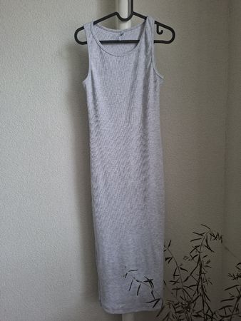 Langes Kleid,  ärmellos, grau, S, Sommerkleid,  wie neu