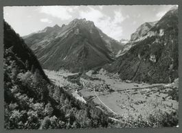 AK sw Vättis SG mit Sardona ≈ 1965