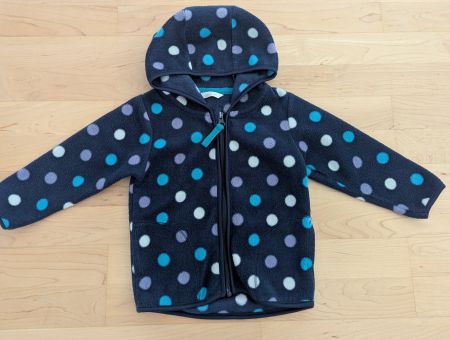 Süsse Fleecejacke mit Kapuze, Grösse 80, Top Zustand!