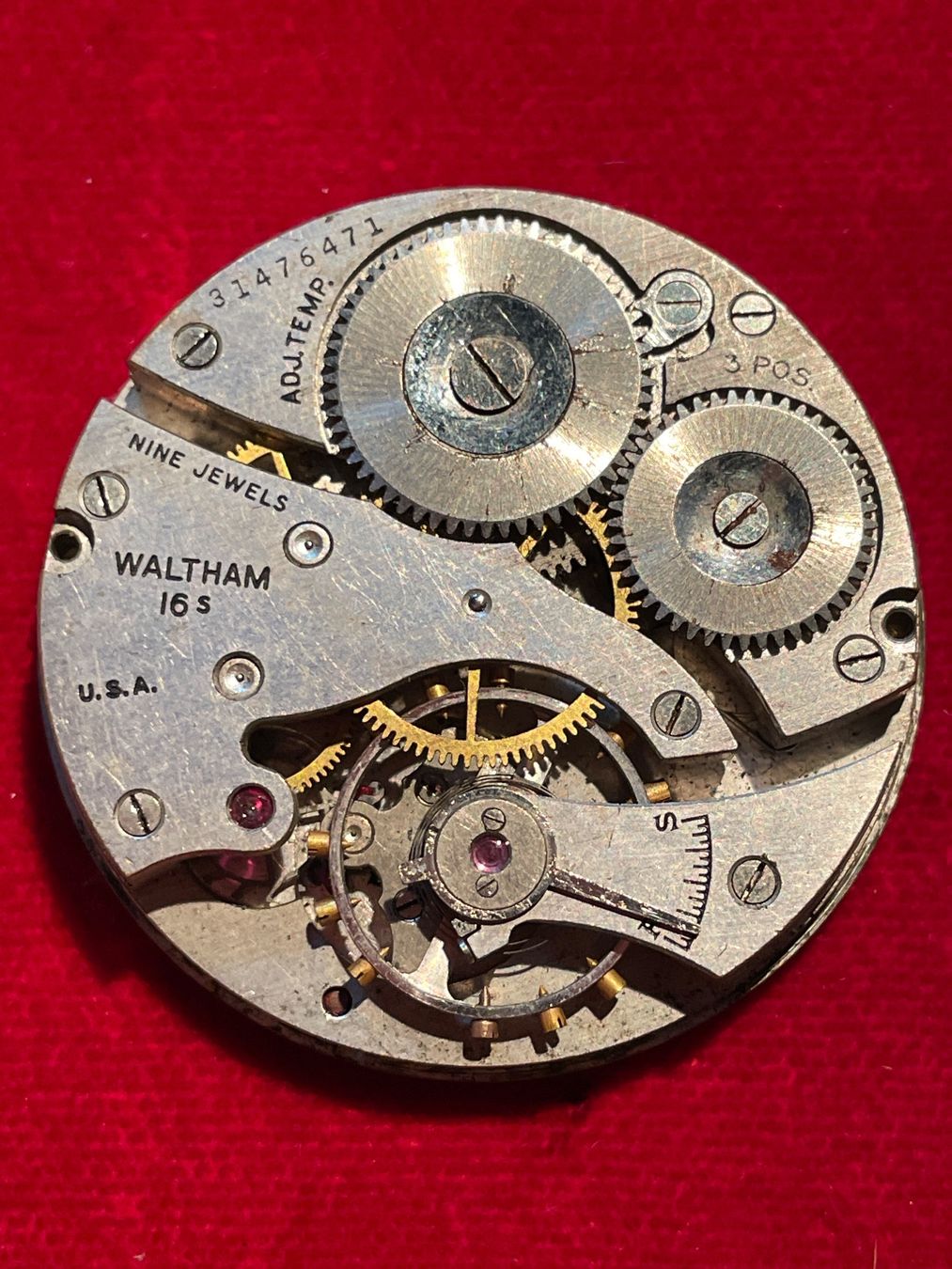Waltham Uhren: Uhrwerk Waltham Model 1908 Grade No 1609 – Defekt aus Basel von squareone100