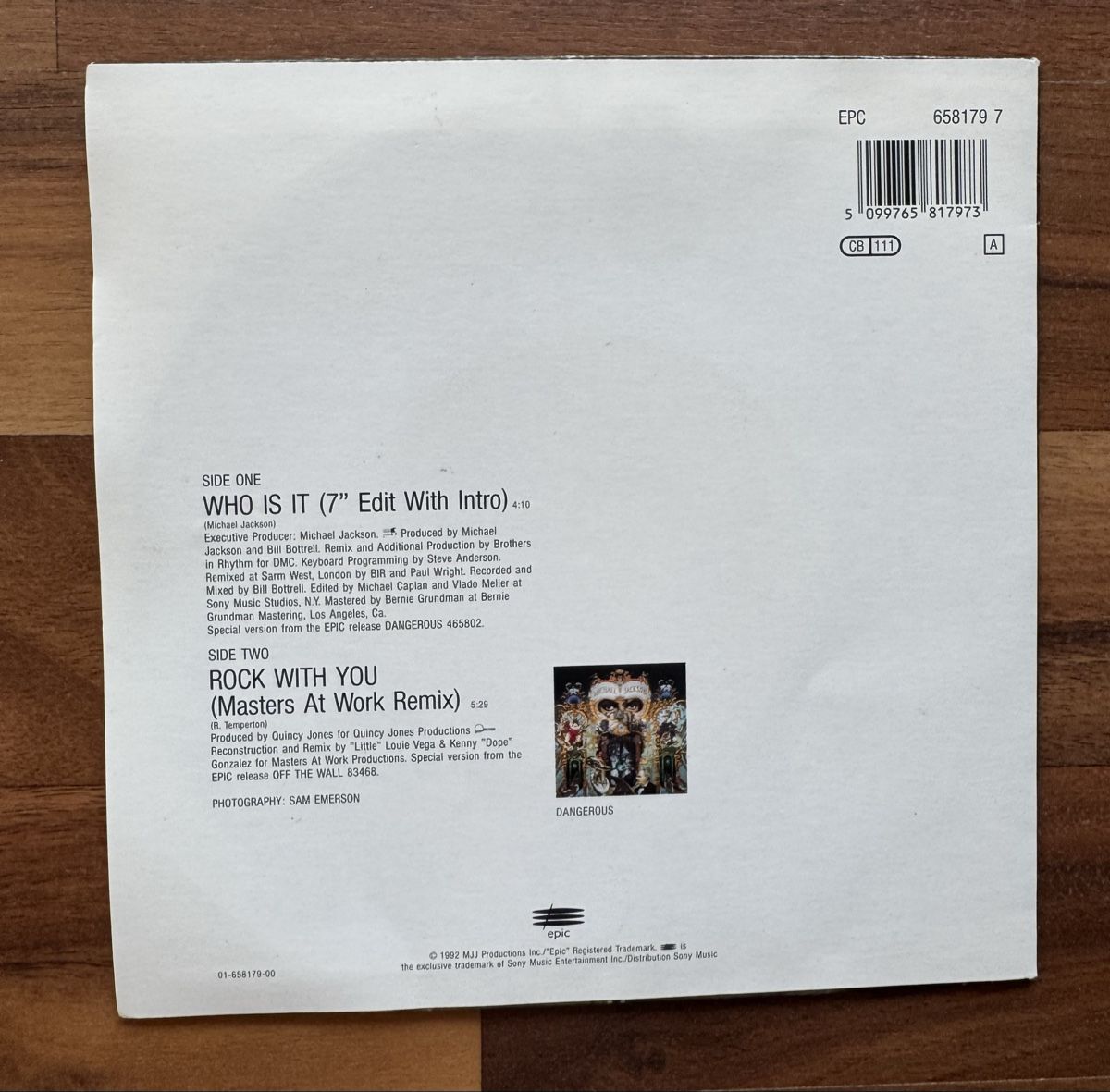 Dischi in vinile: Michael Jackson - Who Is It -7" Single - 90s – Usato da Rorbas venduto da BlackstarRecords 1