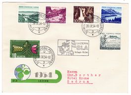 lettre série Pro-Patria 1954 BPA A685 pour Sedrun 28.IX.54
