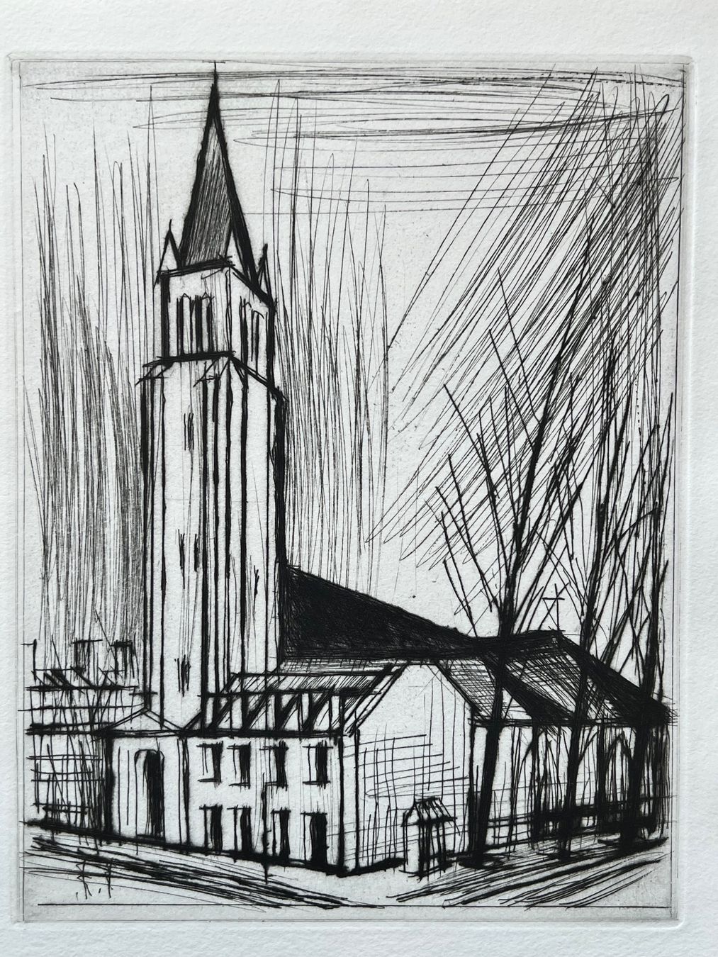 Dipinti: Bernard Buffet, Originalradierung Neujahrsblatt 1970 – Usato da Adliswil venduto da bilderboerse-zuerich