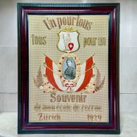 Rare cadre souvenir militaire suisse 1929 Zurich