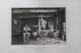Klöntal Chalet  Litho von Engelmann