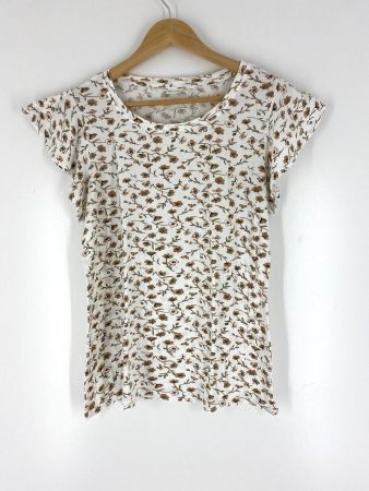 T-Shirt mit Blumenprint, Bodyflirt, Grösse 40/42